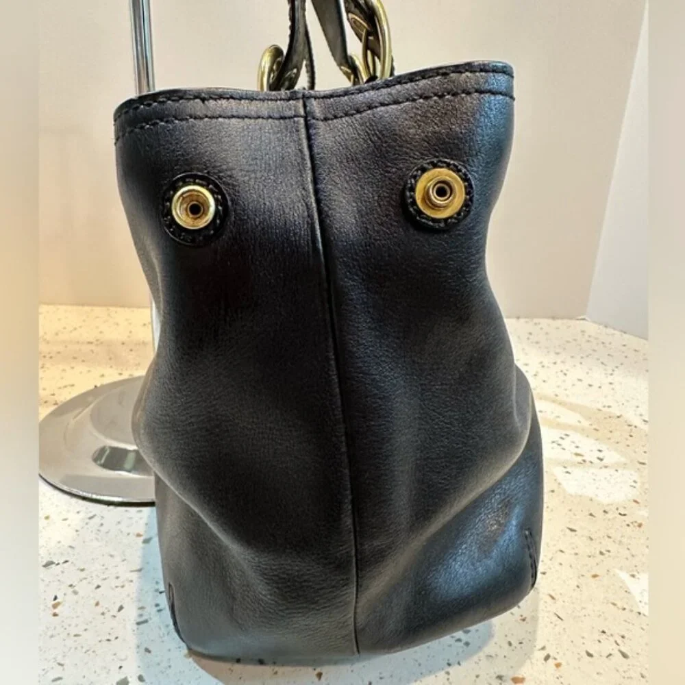 COACH‎ Black Leather Shoulder Handbag